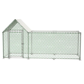 10x3FT Metal Chicken Coop Run Backyard Hen House Poultry Habitat Cage w/Cover W2505P151984