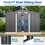 10X8 FT Outdoor Tool Storage Shed with Metal Foundation & Lockable Doors, All Weather Metal Sheds for Garden, Patio, Backyard, Lawn, Gray W2505S00035