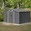 10X8 FT Outdoor Tool Storage Shed with Metal Foundation & Lockable Doors, All Weather Metal Sheds for Garden, Patio, Backyard, Lawn, Gray W2505S00035