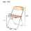 Folding Chair Transparent Chairs-Ghost Stackable Crystal Folding Chair-PC Plastic Living Room Seat-Chrome Frame and Foldable Acrylic Chair fo -Orange W2516P185330