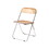 Folding Chair Transparent Chairs-Ghost Stackable Crystal Folding Chair-PC Plastic Living Room Seat-Chrome Frame and Foldable Acrylic Chair fo -Orange W2516P185330