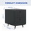 Modern Night Stand Storage Cabinet for Living Room Bedroom, Steel Cabinet with 2 Drawers,Bedside Furniture, Circular Handle W252113551