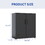 Metal Storage Cabinet with 2 Doors and 2 Adjustable Shelves, Steel Lockable Garage Storage Cabinet, Tall Metal File Cabinet for Home Office School Gym, Black W252113557