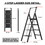 4 Step Ladder, Retractable Handgrip Folding Step Stool with Anti-Slip Wide Pedal, Aluminum Step Ladders 4 Steps, 300lbs Safety Household Ladder W2529P154862