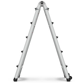 Aluminum Multi-Position Ladder with Wheels, 300 lbs Weight Rating, 22 FT W2529P201199