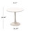 31.5" Round Dining Table, Mid-Century White Tulip Table, Metal Base Pedestal Table for 2-4 Person,Easy assembled Leisure Coffee Table W2533P170056