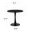 31.5" Round Dining Table, Mid-Century Black Tulip Table, Metal Base Pedestal Table for 2-4 Person,Easy assembled Leisure Coffee Table W2533P170059