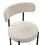 White Boucle Dining Chairs Set of 2,Mid-Century Modern Curved Backrest Chair,Round Upholstered Kitchen Chairs W2533P170071