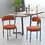 Brown Boucle Dining Chairs Set of 2,Mid-Century Modern Curved Backrest Chair,Round Upholstered Kitchen Chairs W2533P171682