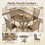 Modern Farmhouse Round Dining Table 45.7inch Solid Wood Rubberwood Antique Finishing Rustic Look Distressed Look Wire Brushed for 4 seaters W2537P168454