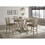 5pcs set Counter Table Set Square Counter Table Solid Wood Modern Farmhouse Rustic Look Distressed Look W2537S00002