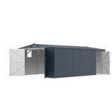 Outdoor Storage Shed 13x20FT, Large Storage Shed with 1 Openable Window, 2 Doors and 4 Vents, Metal Garage Shed for Car, Truck,Bike, Garbage Can, Tool, Lawnmower W2556P176500
