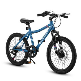 S20101 Ecarpat 20 inch Kids Bike, Boys Girls Mountain Bike Ages 8-12, 7 Speed Teenager Children Kids' Bicycles, Front Suspension Disc U Brake, 14 inch Height Steel Frame W2563P165471
