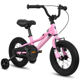 A14117 Ecarpat Kids' Bike 12 inch Wheels, 1-Speed Boys Girls Child Bicycles For3-5Years, with Removable Training Wheels Baby Toys, Front V Brake, Rear Holding Brake