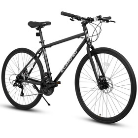 A27305 700c Ecarpat Road Bike, 21-Speed Disc Brakes,Carbon Steel Frame Bike,Racing Bike City Commuting Road Bicycle for Men Women