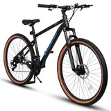 A27301 Ecarpat Mountain Bike 27.5 inch Wheels, 21-Speed Mens Womens Trail Commuter City Mountain Bike, Carbon steel Frame Disc Brakes Thumb Shifter Front Fork Bicycles