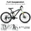 A2660 Ecarpat Mountain Bike 26 inch Wheels, 21-Speed Full Suspension Mens Womens Trail Commuter City Mountain Bike, Carbon Steel Frame Disc Brakes Thumb Shifter Front Fork Rear Shock Absorber Bicycles