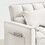 Sofa bed chair 3 in 1 convertible, recliner, single recliner, suitable for small Spaces with adjustable back black creamy white
