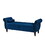 48.3-inch Storage Bench, modern velvet Ottoman, large capacity storage bench with armrest, suitable for living room, bedroom (H dark blue) W2564P195838