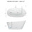59" Acrylic Freestanding Bathtub, Modern & Contemporary Design Soaking Tub with Toe-tap Drain in Chrome and Classic Slotted Overflow, Glossy White, cUPC Certified, 02141
