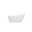 59" Acrylic Freestanding Bathtub, Modern & Contemporary Design Soaking Tub with Brushed Nickel Toe-tap Drain and Integrated Slotted Overflow, Glossy White, cUPC Certified, 02141-BN