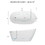 67" Acrylic Freestanding Soaking Bathtub with Classic Slotted Overflow and Toe-tap Drain in Chrome, cUPC Certified.Easy to Install, 02141