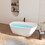 67" Acrylic Freestanding Soaking Bathtub with Integrated Slotted Overflow and Brushed Nickel Toe-tap Drain, cUPC C ertified, 02141-BN