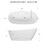 67" Acrylic Freestanding Soaking Bathtub with Integrated Slotted Overflow and Brushed Nickel Toe-tap Drain, cUPC C ertified, 02141-BN