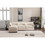 Modular Sectional Sofa, 100.39" x 34.65" 3-Seater Sofa with Ottoman, Modern L-Shaped Sofa for Living Room Bedroom Apartment W2576S00001