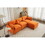 W2576S00003 Orange+Wood+Fabric+4 Seat