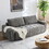 94.49"sleeper Sofa, Sofa Bed- 2 in 1 Pull Out Couch Bed with Storage Chaise for Living Room, Sofa Sleeper with Pull Out Bed, Dark Grey Couch W2582P185326