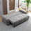 94.49"sleeper Sofa, Sofa Bed- 2 in 1 Pull Out Couch Bed with Storage Chaise for Living Room, Sofa Sleeper with Pull Out Bed, Dark Grey Couch W2582P185326