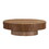 Modern Handcraft Drum Coffee Table Length 43.7 inch Round Coffee Table for Living Room,Small Coffee Table with Sturdy Pedestal,Walnut MDF W2582P188737