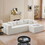 Modular Sectional Living Room Sofa Set Upholstered Sleeper Sofa for Living Room, Bedroom, Salon, 2 PC Free Combination, L-Shape, Beige W2582S00001
