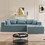 Modular Sectional Living Room Sofa Set Upholstered Sleeper Sofa for Living Room, Bedroom, Salon, 2 PC Free Combination, L-Shape, Green