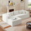 Modular Sectional Living Room Sofa Set Upholstered Sleeper Sofa for Living Room, Bedroom, Salon, 2 PC Free Combination, L-Shape, BEIGE