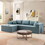 Modular Sectional Living Room Sofa Set Upholstered Sleeper Sofa for Living Room, Bedroom, Salon, 2 PC Free Combination, L-Shape, Green W2582S00005