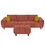 W2582S00009 Caramel+Wood+Fabric+3 Seat