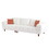 Convertible Sectional Sofa Couch, L Shaped Sofa with Fabric Couch,Modern Design Cream Style Marshmallow Sofa for Living Room and Office,White W2582S00010