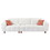 Convertible Sectional Sofa Couch, L Shaped Sofa with Fabric Couch,Modern Design Cream Style Marshmallow Sofa for Living Room and Office,White W2582S00010