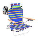 1PCS Backpack Beach Chairs for Adults Beach towel backpack beach chairs for adults 5 position chair with pouch folding lightweight positions back pack 13 inch high