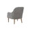 Chenille Armchair, Modern Style Accent Chair with Wood Legs, Comfy Design for Living Room, Bedroom, Office, Gray W2610P181706