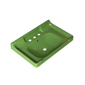 VICI 28" Bathroom Ceramic Basin with 3 pre-drilled hole, NO Cabinet and Faucet, Green