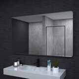 60 in. W x 36 in. H Rectangular Framed Wall Bathroom Vanity Mirror in Brushed Nickel W2619P187043