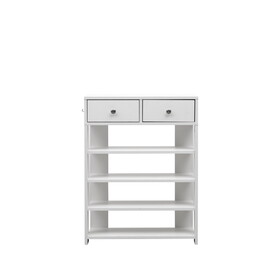 Storage Rack Storage Organiser in the Entryway Economical Home Shoe Rack Multi-Layer Shoe Cabinet,bring 2 drawers,Very Suitable for Entrance Hallway (White) W2629P176807