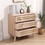 31.5"3-Drawers Rattan Storage Cabinet Rattan Drawer,for Bedroom,Living Room,Natural W2629P176837
