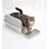 Enclosed Stainless Steel Cat Litter Box with Lid Extra Large, Litter Box for Big Cats XL Metal Litter Pan Tray with High Wall Sides Enclosure, Non-Sticky, Anti-Leakage, Easy Clean W2641P205076