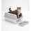 Enclosed Stainless Steel Cat Litter Box with Lid Extra Large, Litter Box for Big Cats XL Metal Litter Pan Tray with High Wall Sides Enclosure, Non-Sticky, Anti-Leakage, Easy Clean W2641P205076