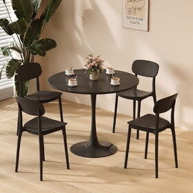 Modern Round Dining Table, ∅31.5" Kitchen Dining Room Furniture, Coffee Table, Leisure Table, Living Room Table, Black,Dining Table,Kitchen TableOval Dining Table,Gift for Mother's day