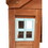 Wooden Kids Playhouse with 2 windows and flowerpot holder, 42"Lx46"Wx55"H, Golden Red W2644P170008